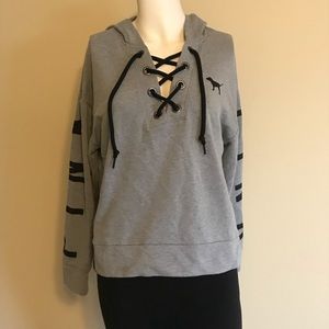 PINK Victoria Secret hoodie grey XS like new